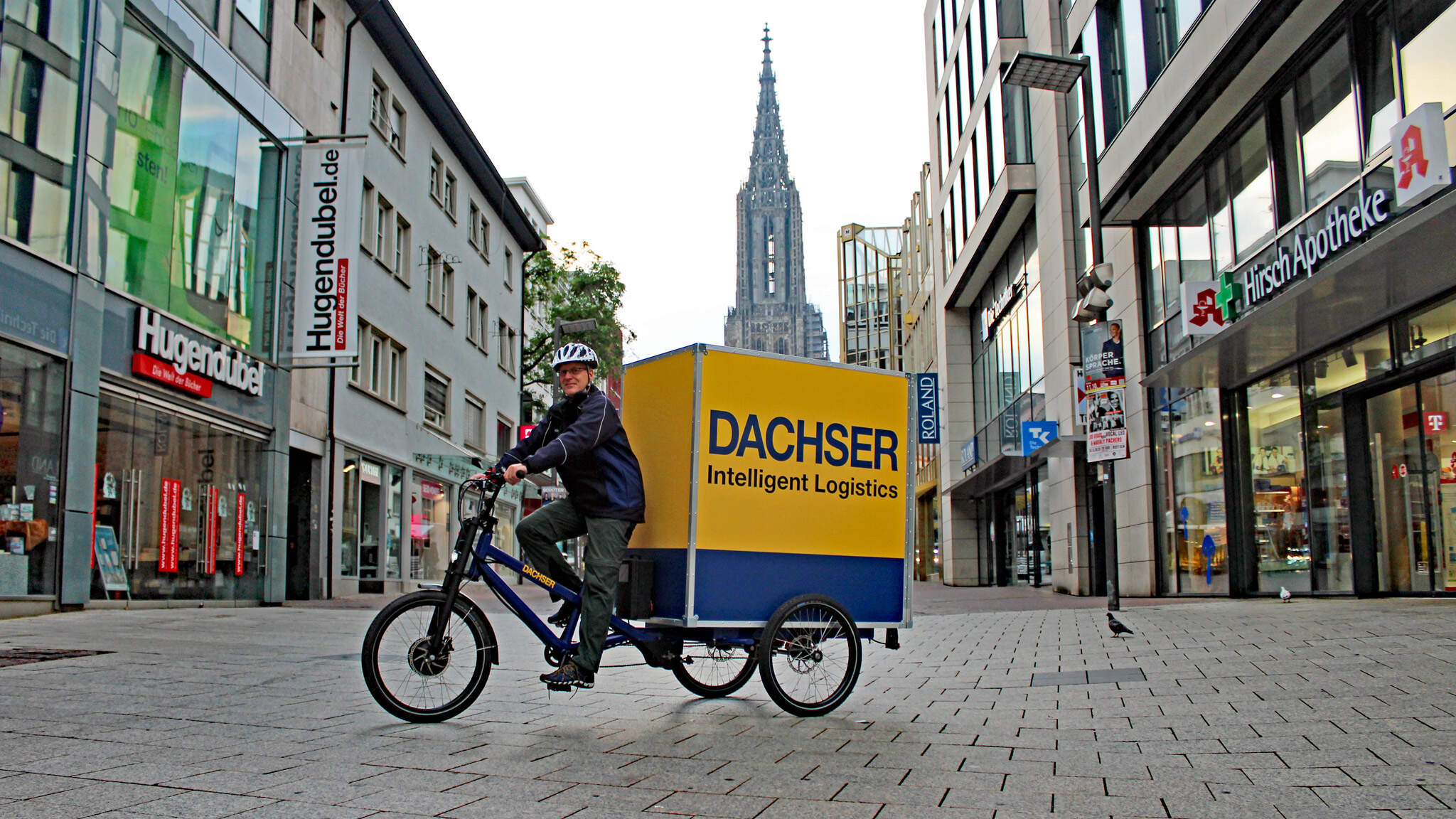 DACHSER Langenau startet die Belieferung per Lastenrad.