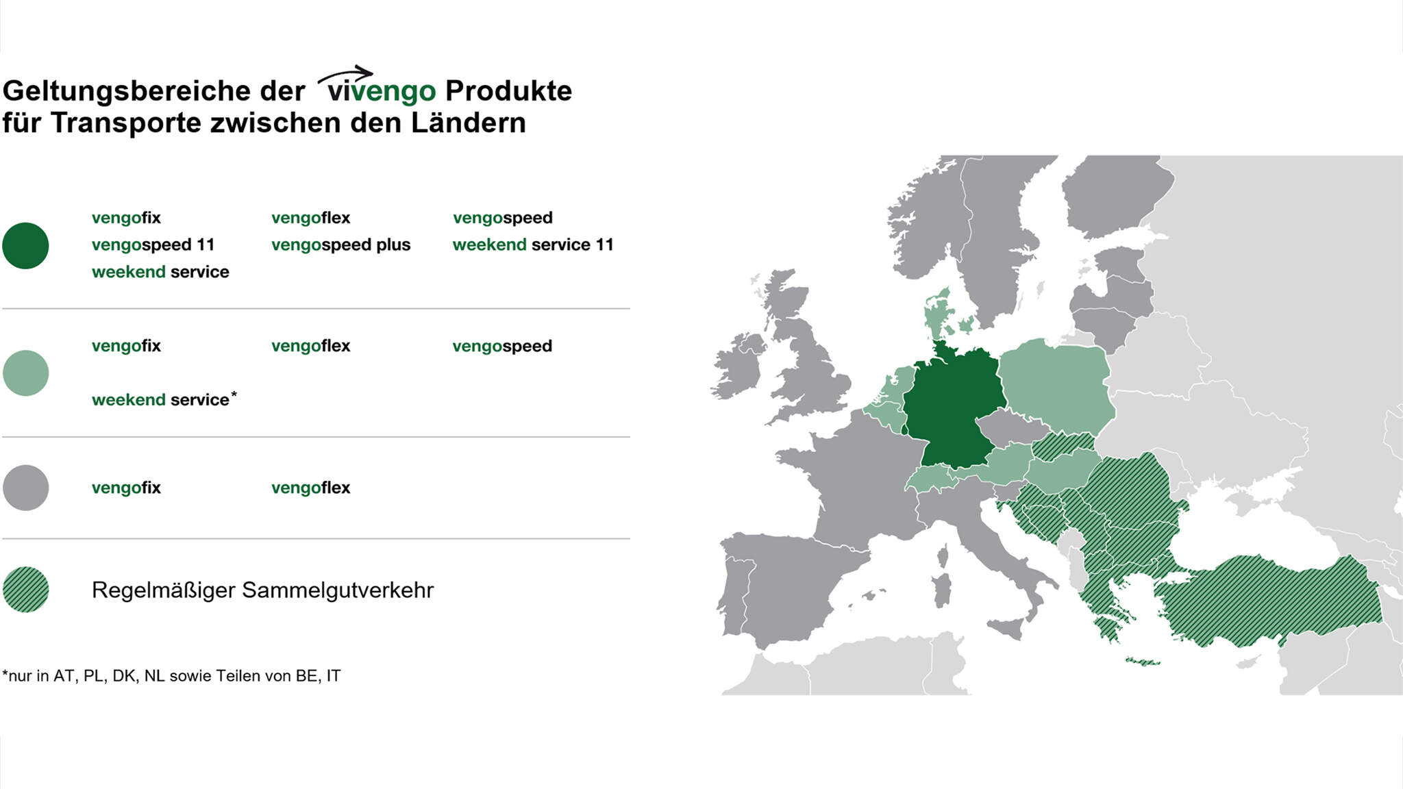 In diesen Ländern bieten wir Ihnen vivengo